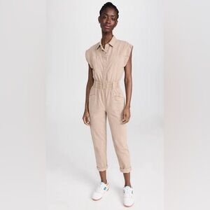 Pistola Beige Sleeveless Jumpsuit